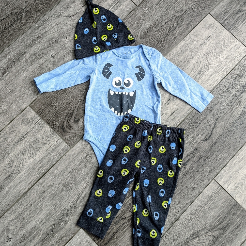 3/$20 Baby Boy Monster Set